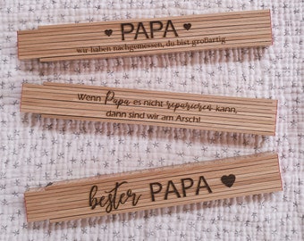 Father's day gift, engraved ruler, best dad, gift, engraved folding rule