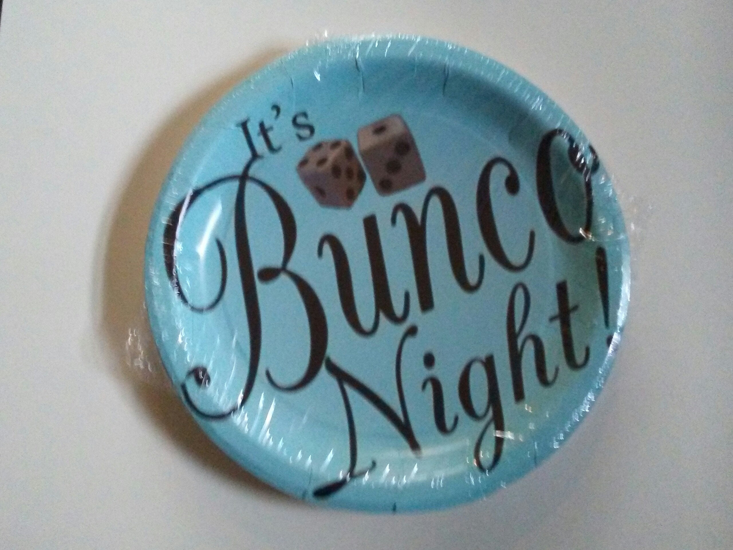 Bunco paper plates party supplies Bunco night prize It's Etsy