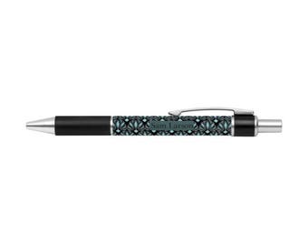 Personalized Pen ballpoint art deco black ink mens personalized gift matching stationery gift for him gift for her