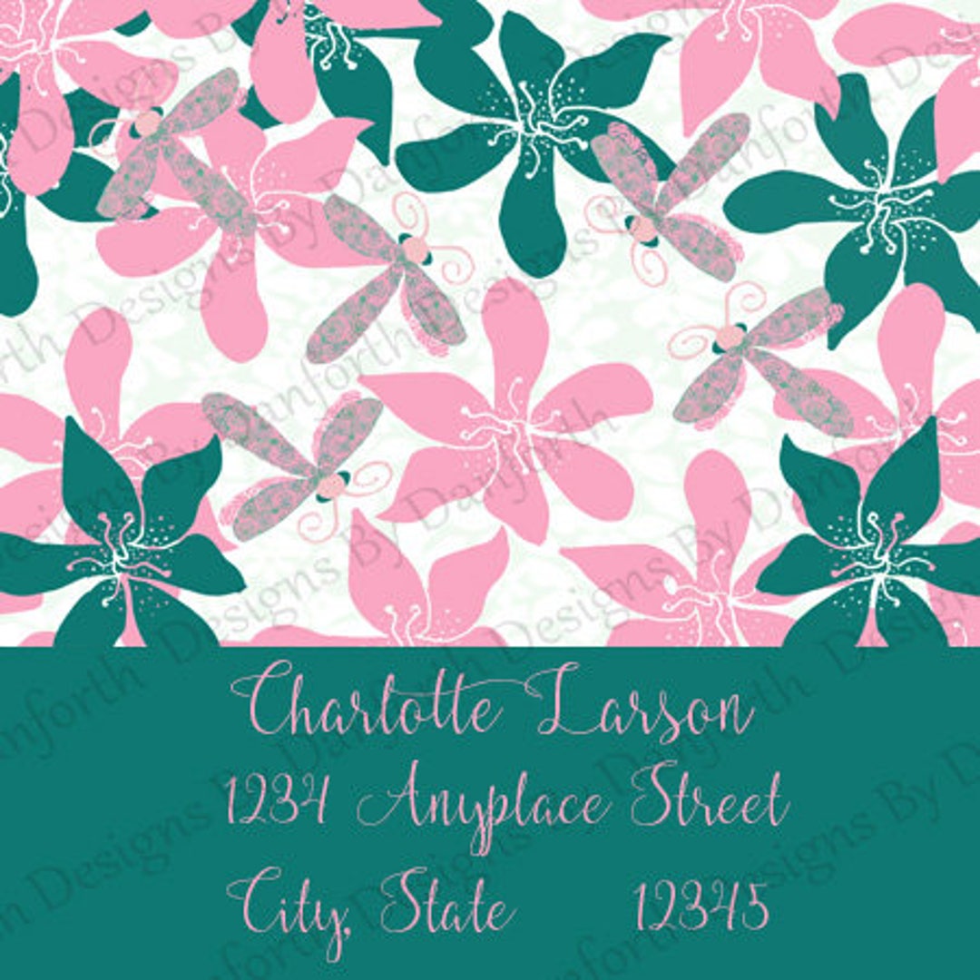 Return Address Labels for Women and Girls Stationery Stickers Peel and