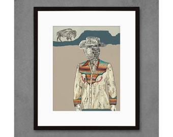 Quilted Wrangler (Cowgirl) limited edition paper print