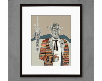 Quilted Wrangler (Cowboy) limited edition paper print
