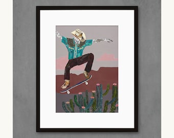 Cactus Rodeo limited edition paper print