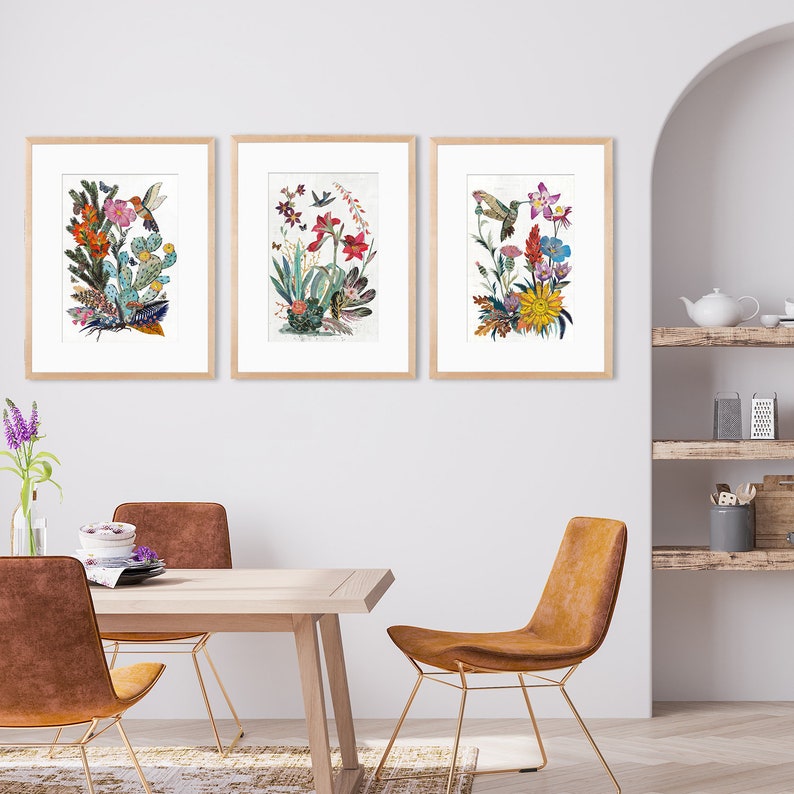 Hummingbird Wildflowers limited edition paper print image 7