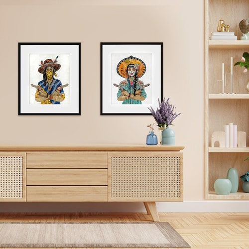 Cowgirl (Bandana), II limited edition paper shops print