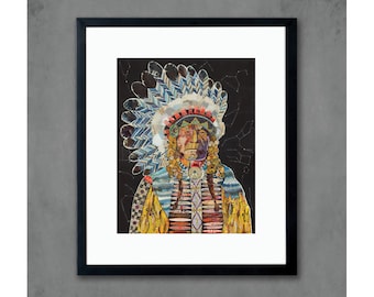 American Heritage Chief (Constellation) limited edition paper print