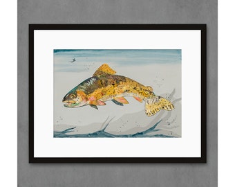 High and Dry Cutthroat Trout limited edition paper print