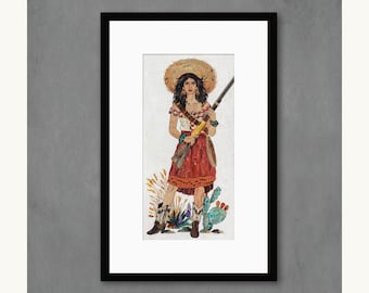 Pistolera limited edition paper print