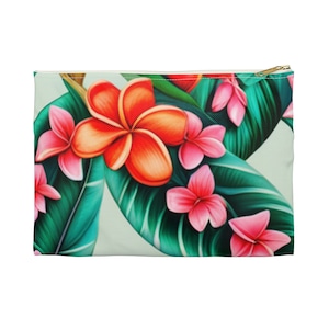 Floral Accessory Pouch -Botanical BOHO Bag -Floral Pouch - Makeup Bag - Gift for Her -Cosmetic bag -Travel bag - Toiletry bag - Flower bag