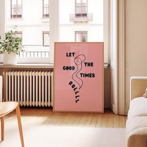 Funny Bathroom Poster: Pink Toilet Humor Wall Art (Digital Download)