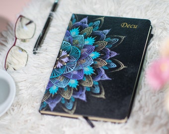 Hand-Painted Mandala Dot Journal: Personalized A5 A6 Notebook