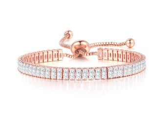 Square Zircon Full Diamond Adjustable Bracelet