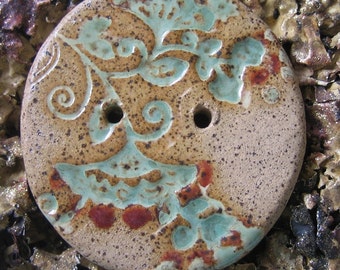 Big Button from our Natural Inspiration Pottery Collection by by Sweetpea Cottage Free shipping