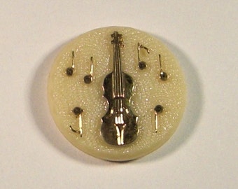 4 pcs. vintage glass violin viola cello bass cameo cabochons 18mm - f1622