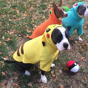 Pikachu from Pokemon Pet Dog costumes sizes XS to XL