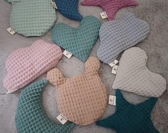 Baby grain pillow with optional spelt grains/grape seeds/cherry pits