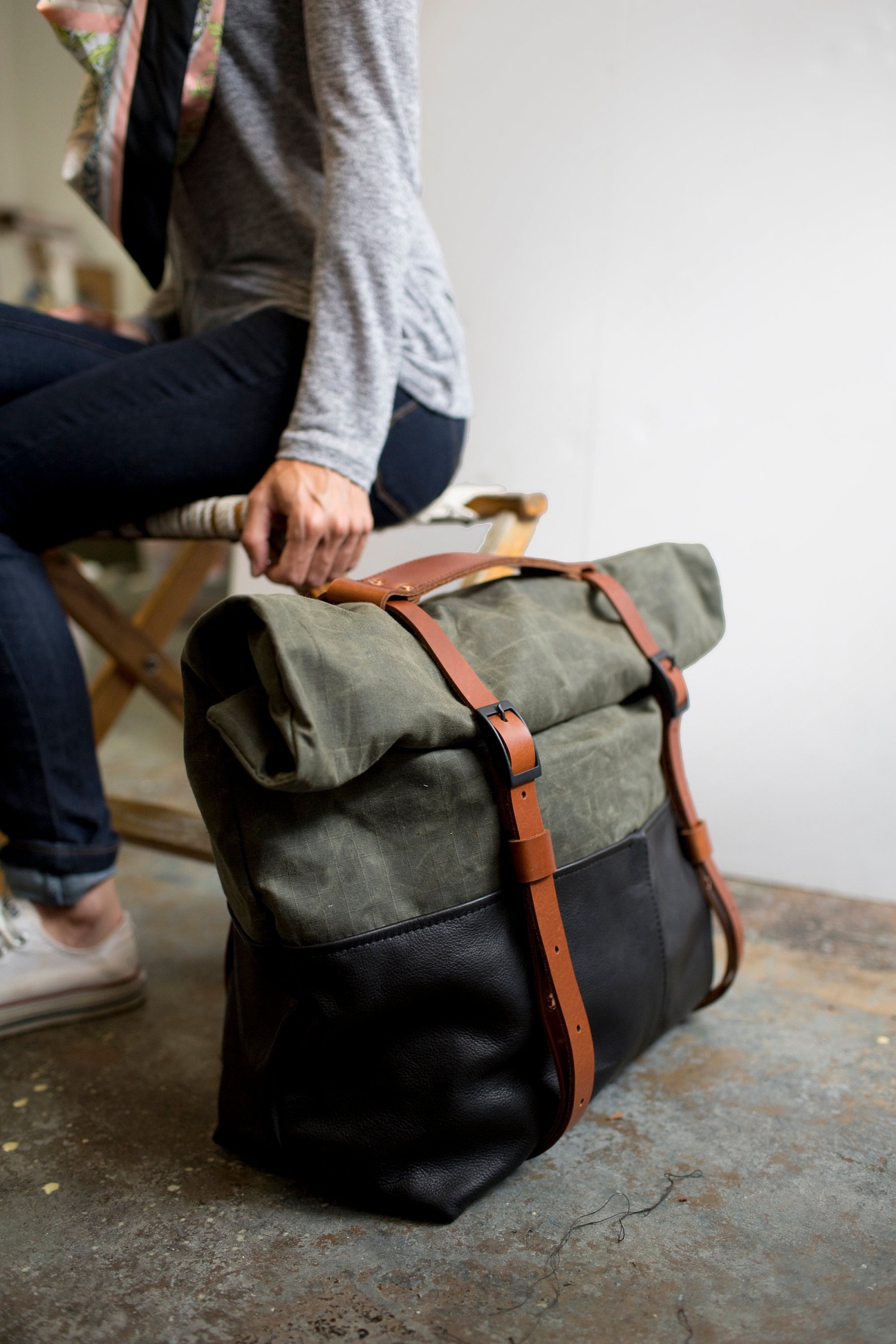 waxed canvas weekender