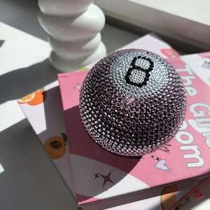 Bling Magic 8 Ball – Rhinestone Fortune Teller, Sparkly Décor, Fun Gift for Mystics & Glam Lovers (For Display Only)
