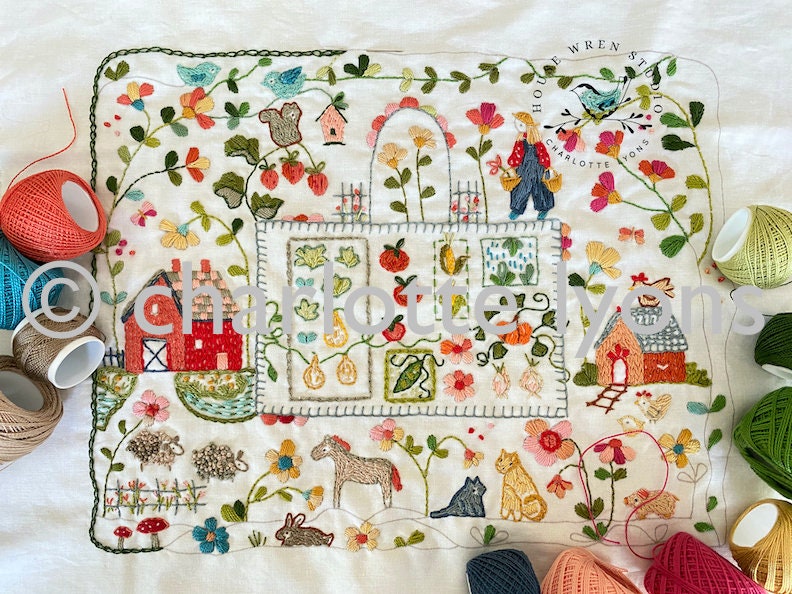 Erin's Garden Sampler to stitch and embroider