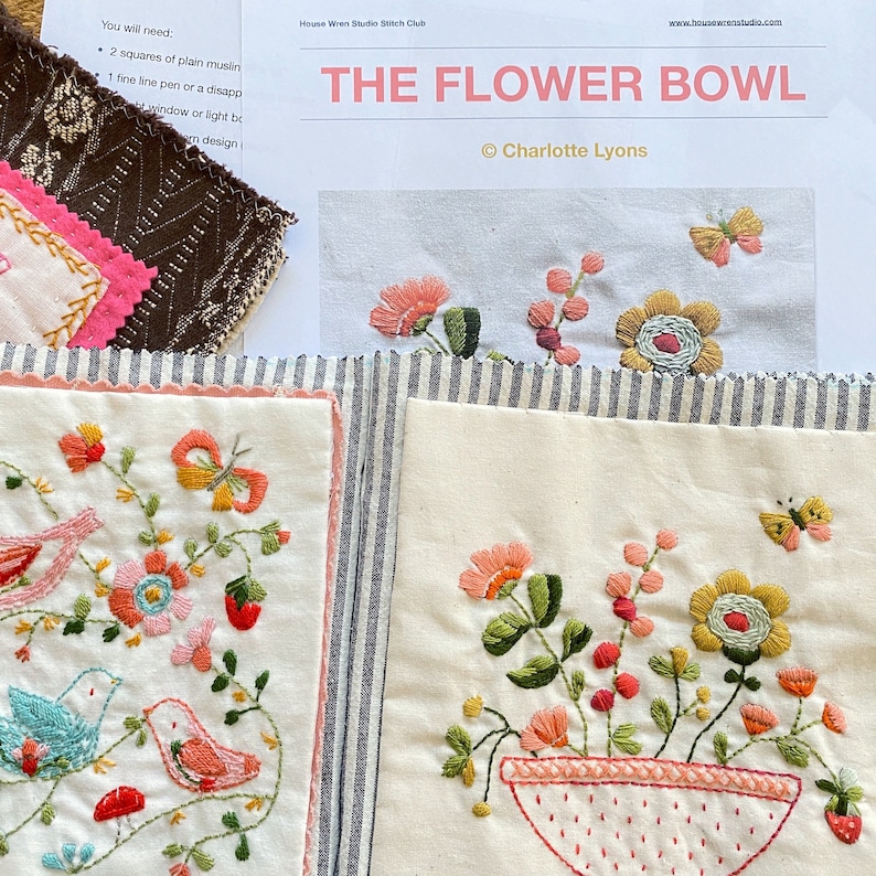 The Flower Bowl PDF Embroidery and Felt Pattern and Instructions - Etsy
