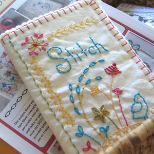 embroidered fabric stitch book to make for sketch, journal or needlework  PDF