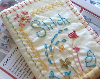 embroidered fabric stitch book to make for sketch, journal or needlework  PDF