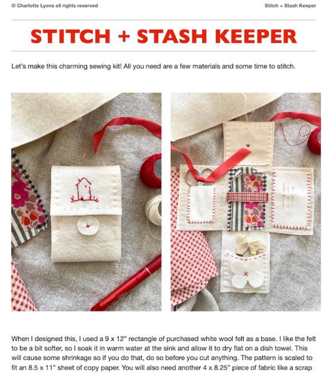 Stitch Stash Keeper, Instructions and Pattern to Make a Folding Sewing