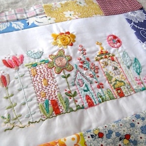 bloom stitching sampler
