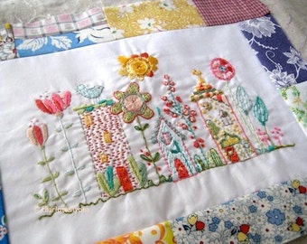 bloom stitching sampler