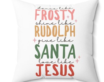 Retro Christmas Pillow, Christmas Pillow Cover, Christmas Throw Pillow Cover, Holiday Pillow, Holiday Pillow Cover