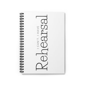Musiktheater Notizbuch, Musiktheater Notizbuch, Musiktheater Geschenk, Broadway Urlaubsgeschenk, Proben Notizbuch