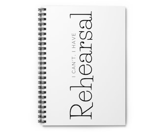 Musiktheater Notizbuch, Musiktheater Notizbuch, Musiktheater Geschenk, Broadway Urlaubsgeschenk, Proben Notizbuch