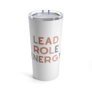 Papel principal Energy Tumbler, Taza de café de teatro musical, Taza de viaje de teatro musical, Regalo de teatro musical, Regalo de vacaciones de teatro