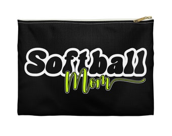 Softball Mom Accessory Bag, Softball Mom Gift, Tournament Bag, Game Day Bag, Softballball Gift