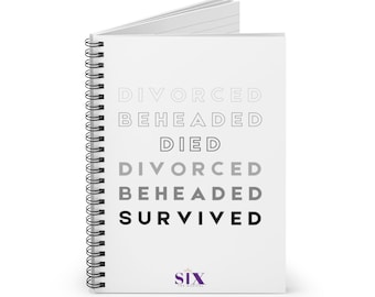 Six the Musical Journal Notizbuch, Musiktheater Geschenk, Broadway Geschenk, Musical Theater Weihnachtsgeschenk, Musikgeschenk