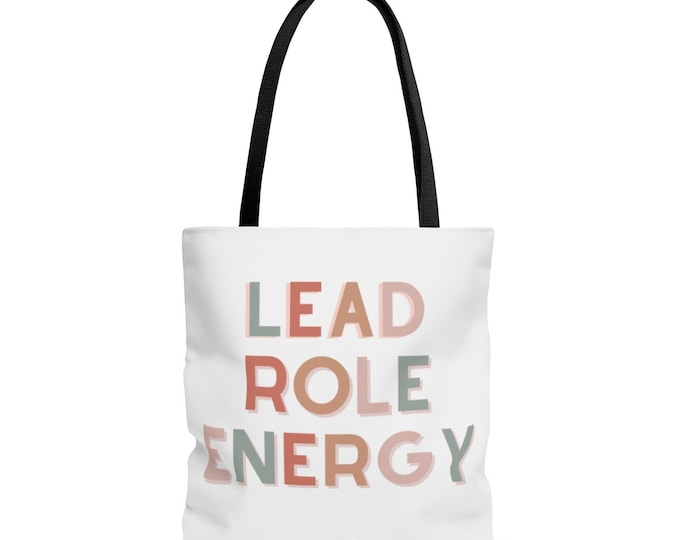 Lead Role Energy Musical Theater Tote Bag, Broadway Gift, Musical Theater Holiday Gift, Reusable Tote Bag, Theater Kid