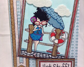 Hot Stuff handmade birthday card