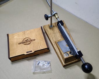 Handmade Knife Sharpener: Adjustable Angle Sharpening Tool with Stone Case