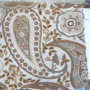 Vintage Pillowcase, Paisley Pillowcase, Zippered Pillowcase, Square Pillowcase, 1970&#39;s Pillowcase, Floral Pillowcase