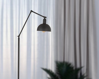 Lampadaire rétro en métal au design décoratif de couleur noire, éclairage, cadeau pour une nouvelle maison