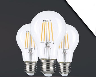 Rustikale E27-Glühbirne mit LED-Filament, 6 Watt, 3000 K, Tageslicht, A60