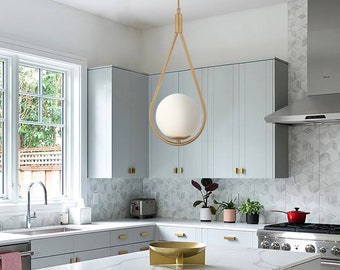 Single Antique Pendant Lamp White Glass Modern Pendant Lamp Kitchen and Living Room Pendant Lamp Chandelier , Modern Chandelier