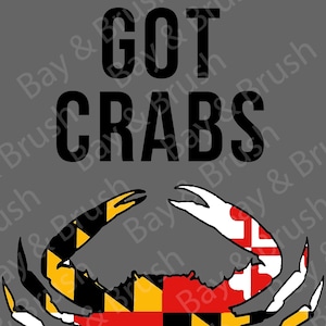 Maryland Baby Maryland Crab Design + Digital PNG File for Personal Use + Maryland Flag Crab + Transparent Background + 2 Variations Included