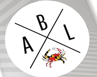 Autocollant en vinyle drapeau crabe de Baltimore, décoration Maryland Pride