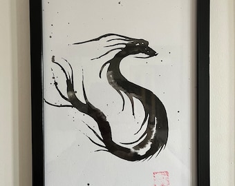 Chinese Dragon III in Ink