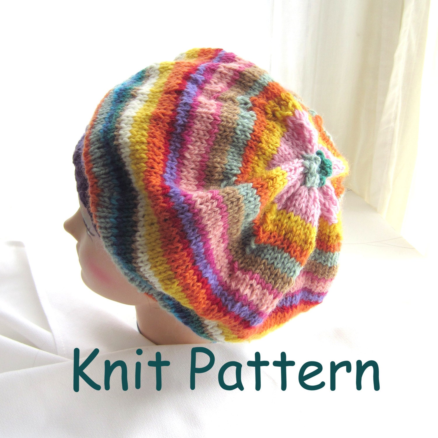 Very Easy Knit Hat Pattern Knitting Pattern Tutorial pdf Etsy