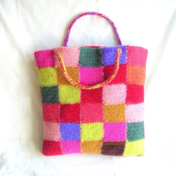 Items similar to Crochet Bag Pattern, Felted Bag Crochet Tutorial pdf