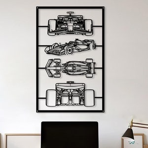 Racing Performance Car Metal Wall Art,Racing Fans Metal Decor Gift,Sportive Car Garage Framed Wall Deco,Motorsport Car Race Gamer Lover Gift