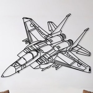 Military Aircraft Decor Metal Wall Art, Fighter Aircraft Decor,Air Force Decor,Jet Bomber Aircraft Wall Hanging,Strike Plane Art