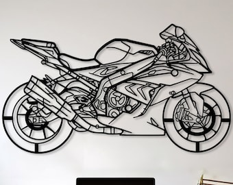 Superbike Motorcycle Metal Decor Art, Racing Motorcycle Garage Wall Decor, Performance Motorcycle Decor, Motorcycle Wall Gift for Men